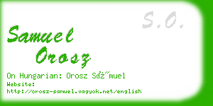 samuel orosz business card